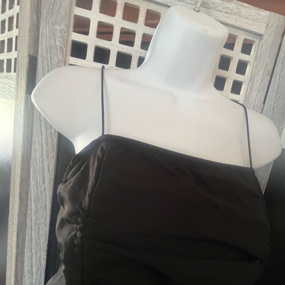 Fun Black Ruched Dress - Picture 2 of 7